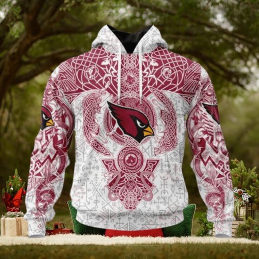 NFL Arizona Cardinals Norse Viking Symbols 3D Hoodie