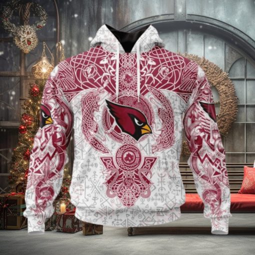 NFL Arizona Cardinals Norse Viking Symbols 3D Hoodie