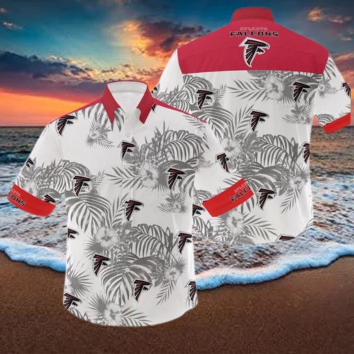 NFL Atlanta Falcons 3D Flowers Leaf Hawaiian Shirt Summer Hot Gift For Fans