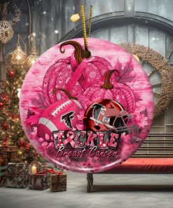 NFL Atlanta Falcons Breast Cancer And Sport Team Ceramic Ornament