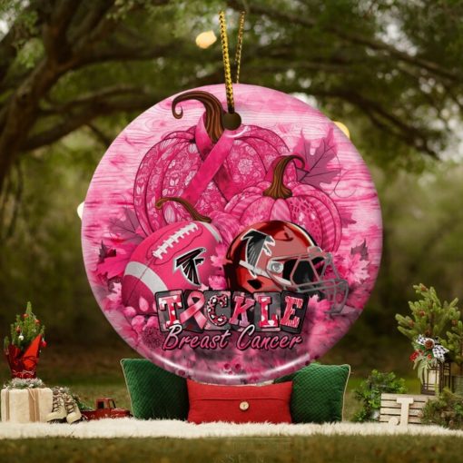 NFL Atlanta Falcons Breast Cancer And Sport Team Ceramic Ornament
