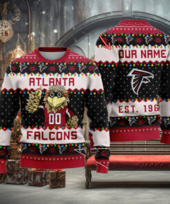 NFL Atlanta Falcons Cute Mascot Custom Ugly Christmas Sweater