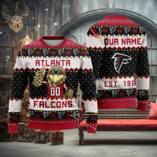 NFL Atlanta Falcons Cute Mascot Custom Ugly Christmas Sweater