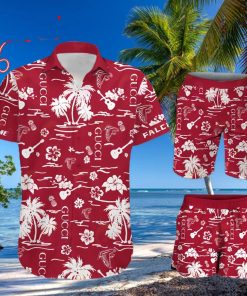 NFL Atlanta Falcons Gucci Logo Pattern Hawaiian Shirt & Shorts