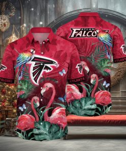 NFL Atlanta Falcons Hawaii Shirt Flamingo And Flower Aloha Shirt