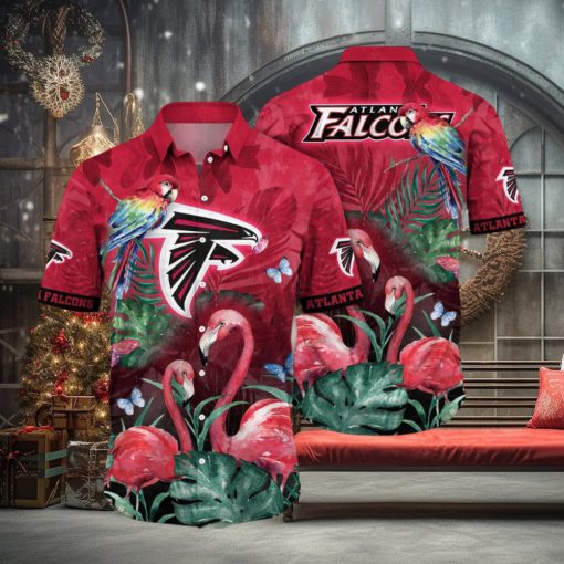 NFL Atlanta Falcons Hawaii Shirt Flamingo And Flower Aloha Shirt