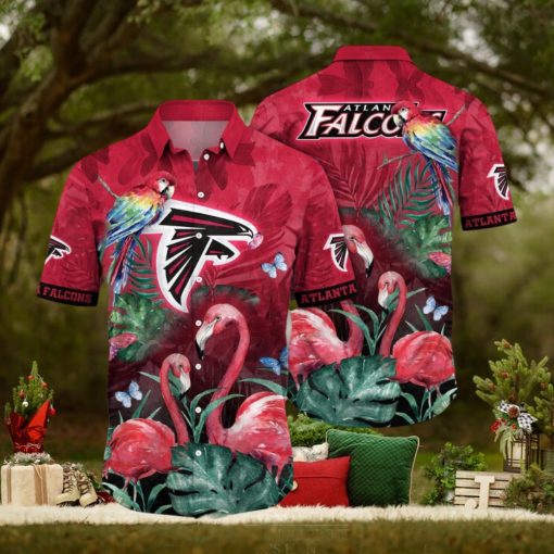 NFL Atlanta Falcons Hawaii Shirt Flamingo And Flower Aloha Shirt