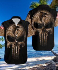 NFL Atlanta Falcons Hawaiian Shirt Camouflage Skull Gift For Football Fans