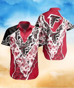 NFL Atlanta Falcons Hawaiian Shirt Flower Pattern Gift For Beach Lovers