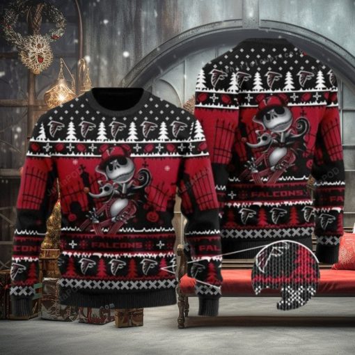 NFL Atlanta Falcons Jack Skellington Christmas Ugly Sweater