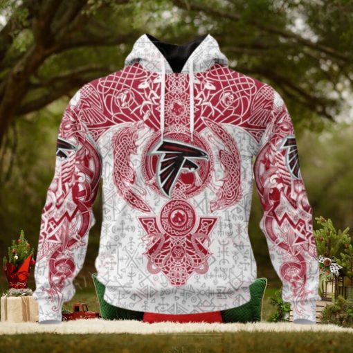 NFL Atlanta Falcons Norse Viking Symbols 3D Hoodie