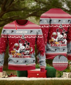 NFL Atlanta Falcons Palm Custom Name Chistmas Sweater For Men And Women Gift