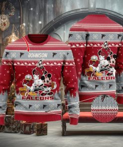 NFL Atlanta Falcons Palm Custom Name Chistmas Sweater For Men And Women Gift