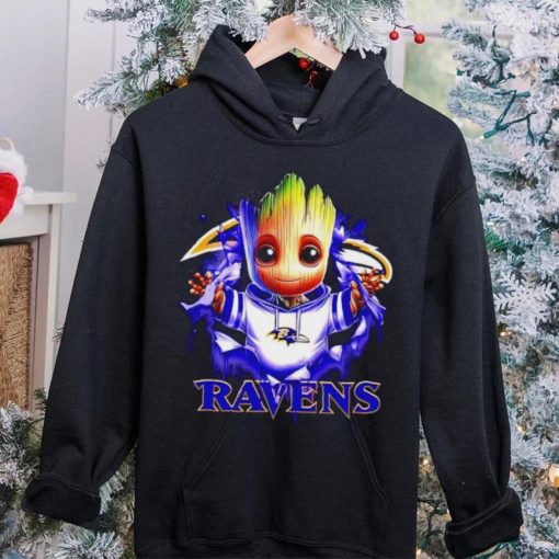 NFL Baltimore Ravens Baby Groot hoodie, sweater, longsleeve, shirt v-neck, t-shirt