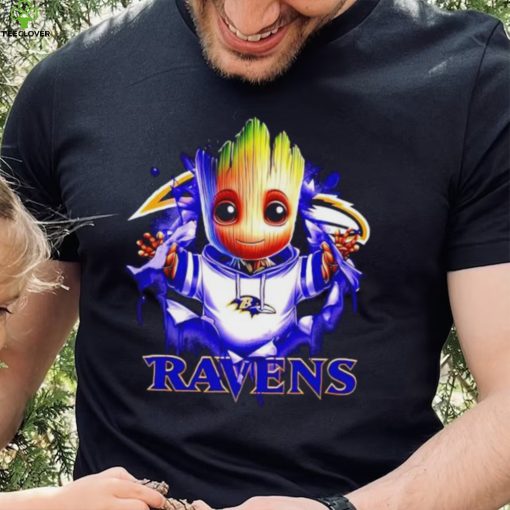 NFL Baltimore Ravens Baby Groot hoodie, sweater, longsleeve, shirt v-neck, t-shirt