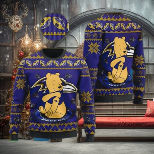 NFL Baltimore Ravens Fashion Ugly Xmas Sweater For Men Women