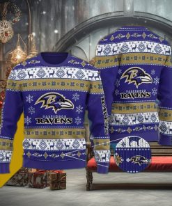 NFL Baltimore Ravens Festive Knitted Xmas Sweater For Men Women
