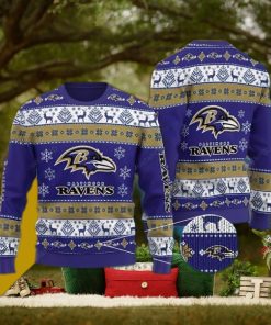 NFL Baltimore Ravens Festive Knitted Xmas Sweater For Men Women