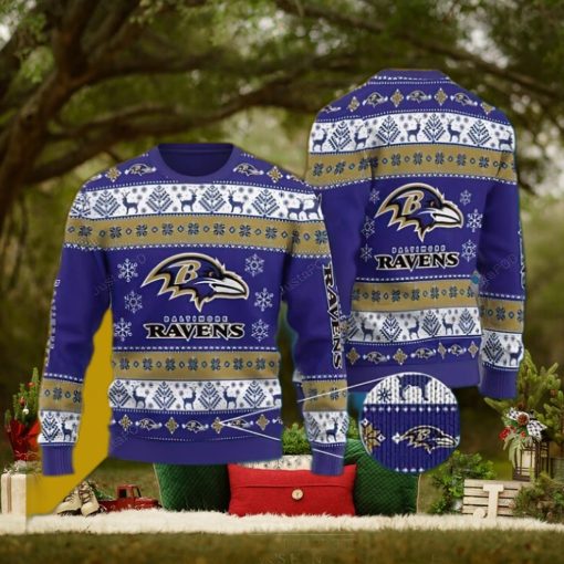 NFL Baltimore Ravens Festive Knitted Xmas Sweater For Men Women