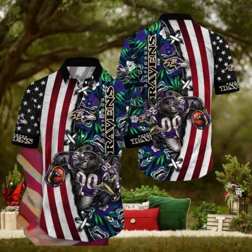 NFL Baltimore Ravens Hawaii Shirt Mascot Aloha Summer Shirt