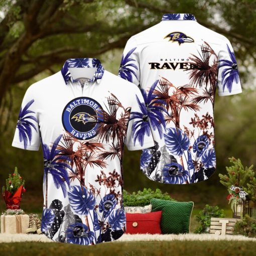 NFL Baltimore Ravens Hawaii Shirt Palm Tree Aloha Shirt For Fans