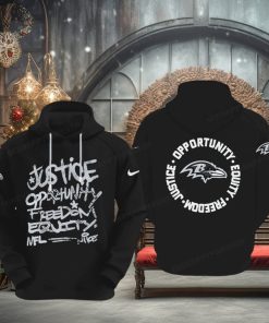 NFL Baltimore Ravens Justice Opportunity Equity Freedom Hoodie