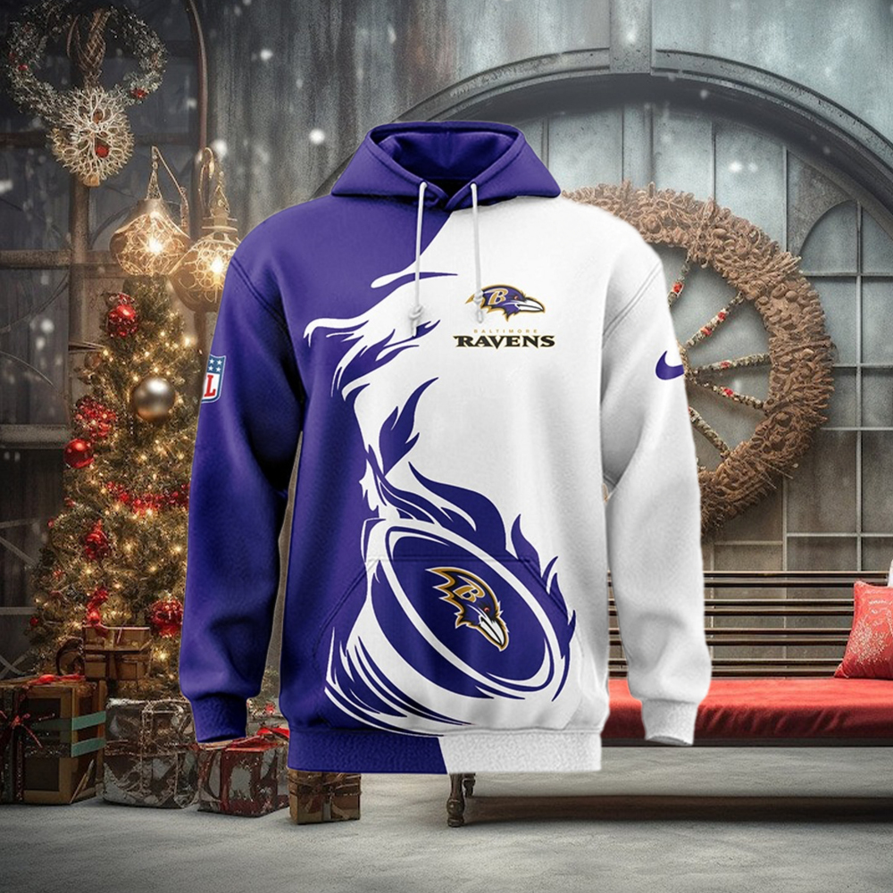 NFL Baltimore Ravens Luxury Pullover Hoodie NFL Baltimore Ravens Luxury Pullover Hoodie