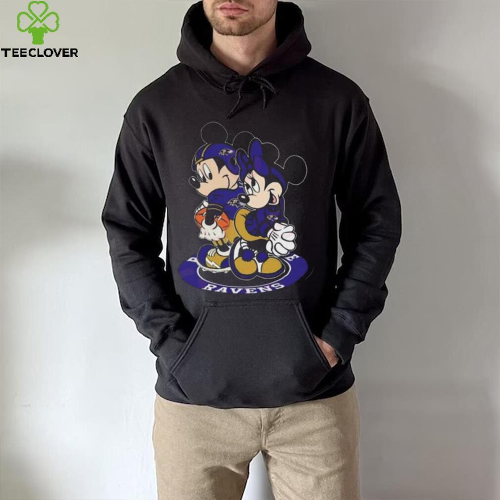 NFL Baltimore Ravens Mickey Mouse And Minnie Mouse 2023 Shirt