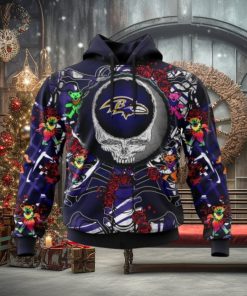 NFL Baltimore Ravens Mix Grateful Dead, Personalized Name & Number Specialized Concepts Kits 3D Hoodie
