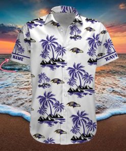 NFL Baltimore Ravens Palm Tree Tropical Summer Hawaiian Shirt