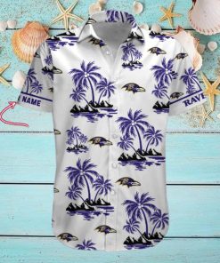NFL Baltimore Ravens Palm Tree Tropical Summer Hawaiian Shirt