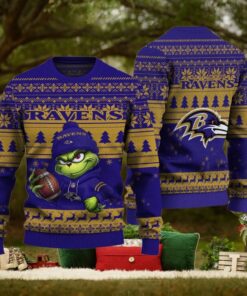 NFL Baltimore Ravens The Grinch Ugly Christmas Sweater