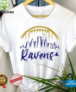 NFL Baltimore Ravens football Ravens heart skyline logo shirt