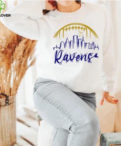 NFL Baltimore Ravens football Ravens heart skyline logo hoodie, sweater, longsleeve, shirt v-neck, t-shirt