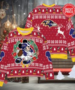NFL Baltimore Ravens x Mickey Mouse Christ Ugly Sweater