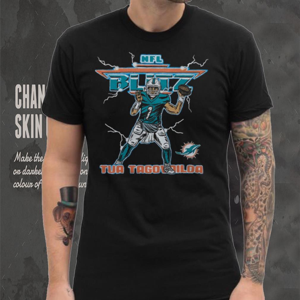 NFL Blitz Dolphins Tua Tagovailoa Retro Miami Dolphins T Shirt NFL Blitz Dolphins Tua Tagovailoa Retro Miami Dolphins T Shirt