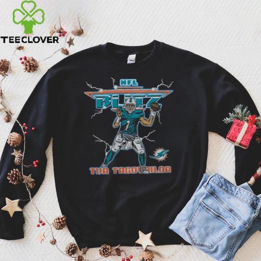 NFL Blitz Dolphins Tua Tagovailoa Retro Miami Dolphins T Shirt