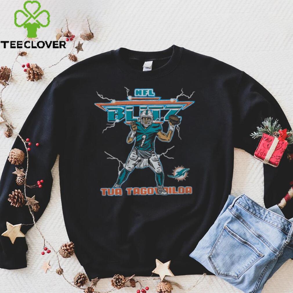 NFL Blitz Dolphins Tua Tagovailoa Retro Miami Dolphins T Shirt NFL Blitz Dolphins Tua Tagovailoa Retro Miami Dolphins T Shirt