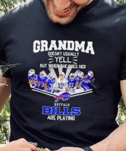NFL Buffalo Bills Grandma Doesn’t Usually Yell But When She Does Her signature shirt 2 NFL Buffalo Bills Grandma Doesn’t Usually Yell But When She Does Her signature shirt