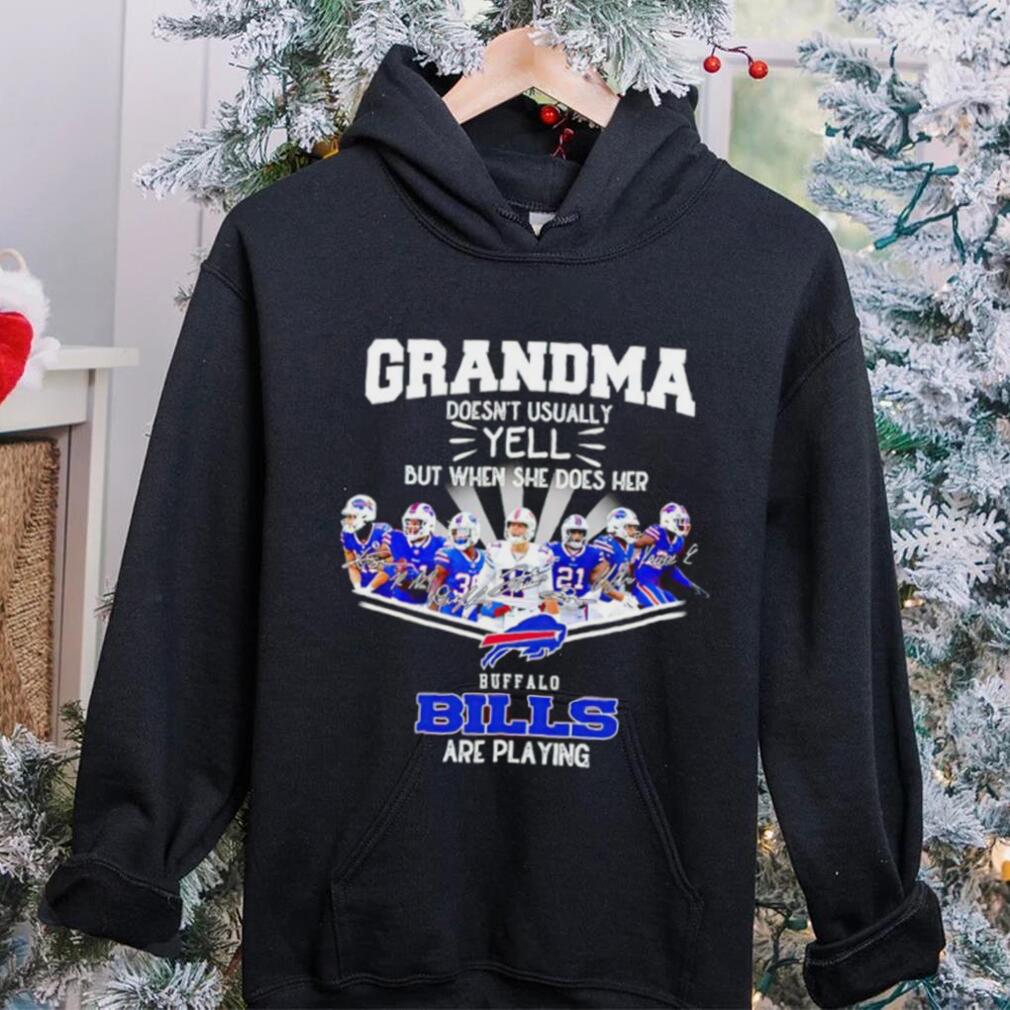 NFL Buffalo Bills Grandma Doesn’t Usually Yell But When She Does Her signature shirt NFL Buffalo Bills Grandma Doesn’t Usually Yell But When She Does Her signature shirt
