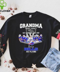 NFL Buffalo Bills Grandma Doesn’t Usually Yell But When She Does Her signature shirt 6 NFL Buffalo Bills Grandma Doesn’t Usually Yell But When She Does Her signature shirt