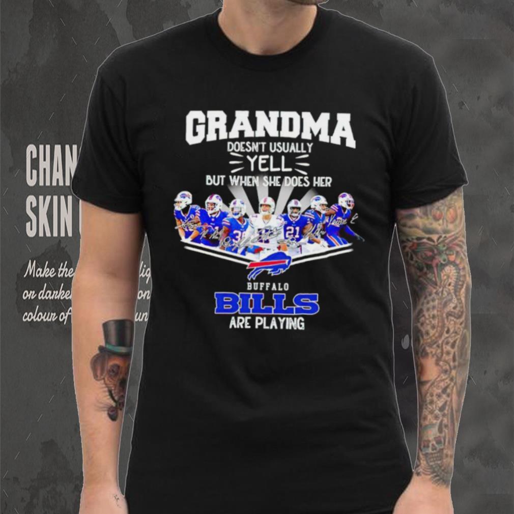 NFL Buffalo Bills Grandma Doesn’t Usually Yell But When She Does Her signature shirt NFL Buffalo Bills Grandma Doesn’t Usually Yell But When She Does Her signature shirt