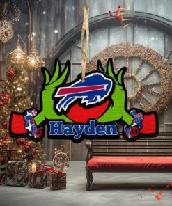 NFL Buffalo Bills Grinch Christmas Ornament Personalized Your Name 2023 Christmas Tree Decorations