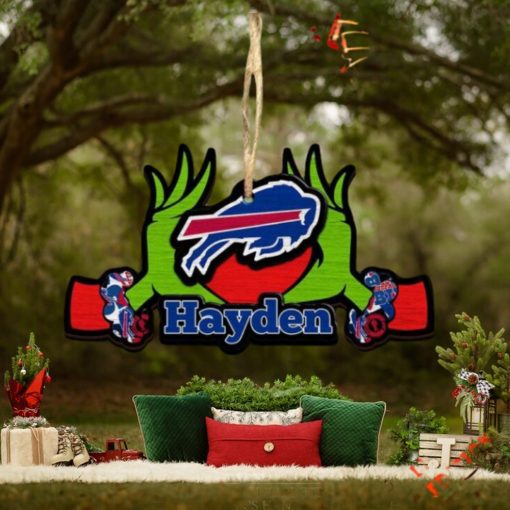 NFL Buffalo Bills Grinch Christmas Ornament Personalized Your Name 2023 Christmas Tree Decorations