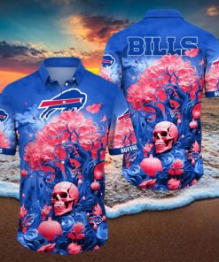 NFL Buffalo Bills Halloween Skull Pumpkin Hawaiian Shirt