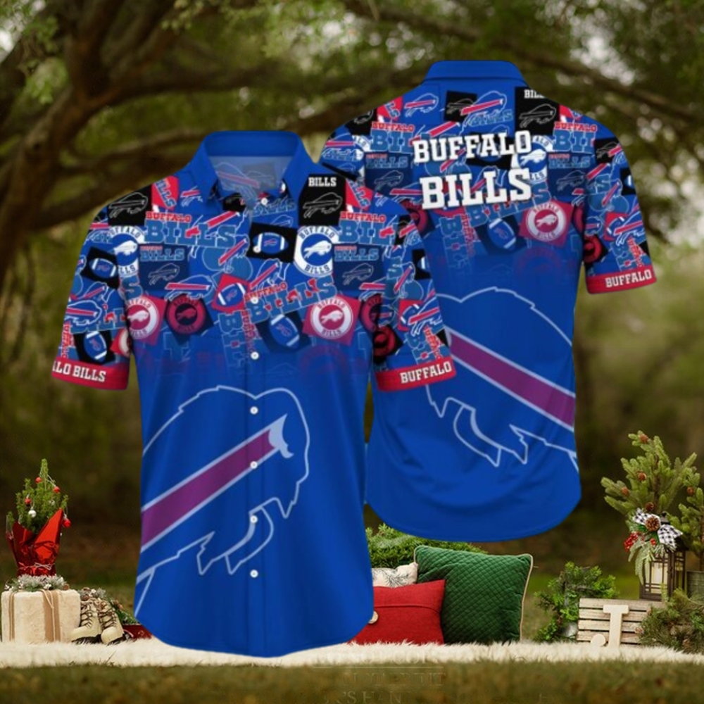 NFL Buffalo Bills Hawaiian Shirt full logo Style new art for fan NFL Buffalo Bills Hawaiian Shirt full logo Style new art for fan
