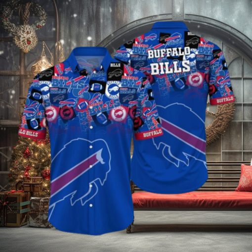 NFL Buffalo Bills Hawaiian Shirt full logo Style new art for fan