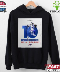 NFL Buffalo Bills James Cook 10 Rushing Touchdowns In A Season Signature Poster T shirt