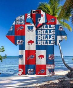 NFL Buffalo Bills Logo Collection Plaid Pattern Hawaiian Shirt