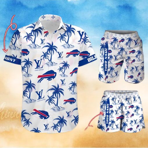NFL Buffalo Bills Louis Vuitton Logo Pattern Hawaiian Shirt & Shorts